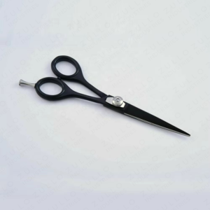 Ciseaux de barbier professionnels en acier à haute teneur en carbone, revêtement noir, avec logo personnalisé - Product Image 6
