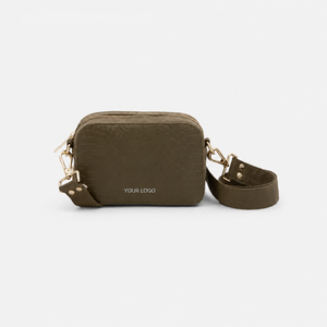 Custom Logo PU Leather Organic Fashion Lining Chains Textured Zipper Camera Bag Girls Daily Life Shopping Travel All Seasons - Product Image 1
