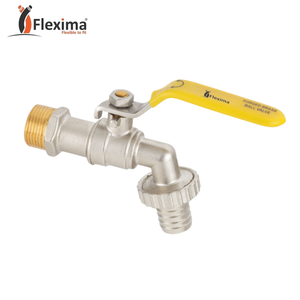 Robinet à boisseau sphérique en laiton à raccordement à bride, taille de port 1/4 po, haute température, poignée en acier inoxydable OBM, pression PN 25, finition nickel - Product Image 6