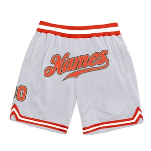 Wholesale Direct OMMIZ INDUSTRY Custom White Orange-<b>Old</b> Gold Authentic Throwback Basketball <b>Shorts</b> - Product Image 1