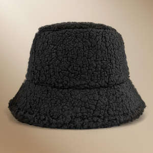 Sombrero de Pescador SIDDIQUI HOSINEX para Mujer, de Piel Sintética, Laminado, Casual, de Felpa, Sin Costuras, Teñido, Lavado, Desgarrado, con Lazo, para Invierno - Product Image 4