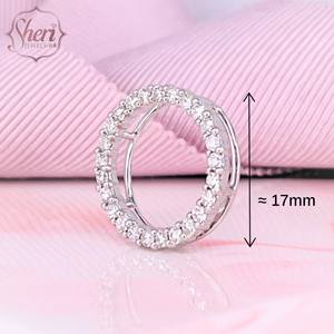 Sheri Jewels - Colgante de Diamante Natural con Corte Brillante Redondo en Oro Blanco Sólido de 18K para Mujer, Claridad SI1-2, 0.54ct - Product Image 2