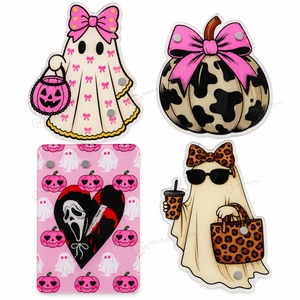 แผ่นอะคริลิคสำหรับติดขนตาปลอมลายผีดีไซน์สยองขวัญสำหรับฮาโลวีน ที่ยึดขนตาแม่เหล็กแบบยั่งยืน แผ่นขนตาปลอมยอดนิยม - Product Image 1