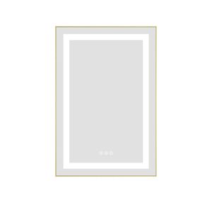 Specchio LED da Bagno 20 X 32 Pollici con Illuminazione Frontale e Posteriore, Montaggio a Parete, Cornice in Alluminio, Antiappannamento, Memoria 3 - Product Image 2