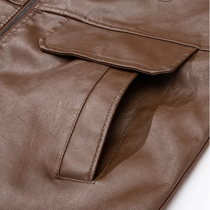 High-Quality Men's PU Leather Vest Motorcycle Biker Jacket Punk Style Multi-Pocket Outdoor Sleeveless Waistcoat Fashion Vest - Product Image 6