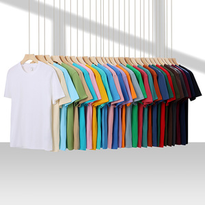 Camiseta Blanca de Cuello Redondo para Hombre, Manga Corta, Estilo Casual, 100% Algodón Jersey, Color Sólido, Antiarrugas, 220g, Básica - Product Image 6