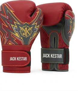 Gants de boxe en cuir véritable/PU avec logo personnalisé, Muay Thai, bandages multi-couches haute densité, protection UV, respirants, ajustables - Product Image 5