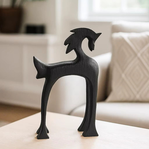 ของตกแต่งกลางโต๊ะรูปม้าทำมือจากไม้ สำหรับตกแต่งห้องรับแขกและของตกแต่งบ้านสไตล์ศิลปะ - Product Image 1