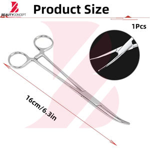 Pinzas Quirúrgicas Kelly de Acero Curvas y Rectas Personalizadas, 1 Unidad, con Bloqueo - Product Image 2