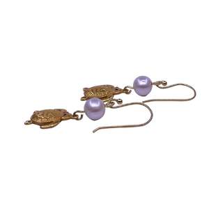 Ensemble de boucles d'oreilles tortue en argent sterling 925 plaqué or, avec perles et pierres précieuses, pour femmes, tendance - Product Image 4