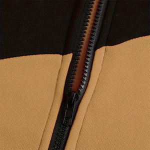Ensemble sweat à capuche zippé et pantalon de jogging décontracté pour homme, color block, en polyester et coton French Terry, idéal pour l'automne - Product Image 6
