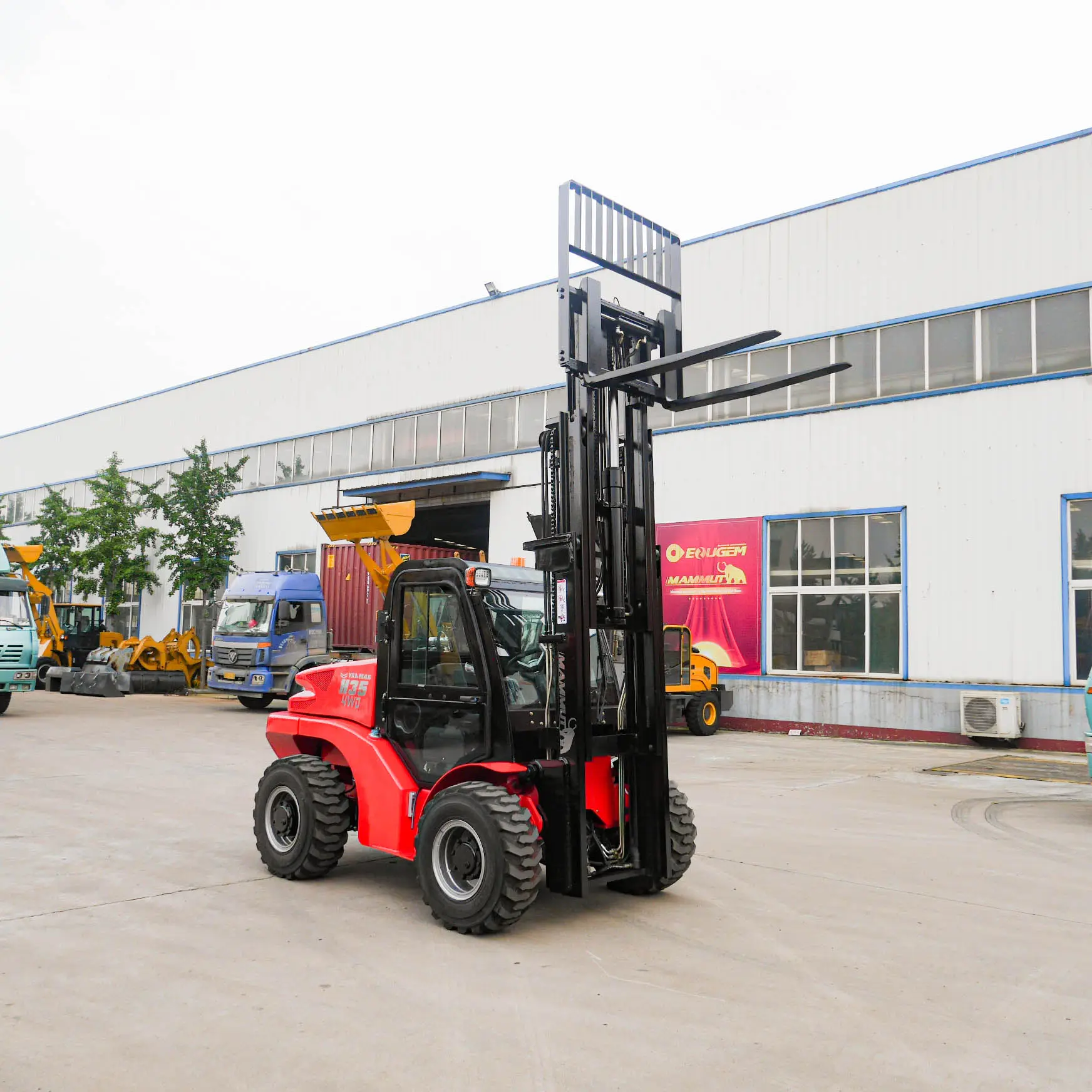 Counterbalanced Automatic Hydraulic 4WD 4x4 3 Ton All Rough Terrain Forklift Truck Manitou Model