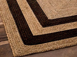 Natural and Black Double Border Jute Area <b>Rug</b>, Jute <b>Rug</b> Handmade By Nhat Minh, Wholesale, Vietnam, Area Carpet For Resort - Product Image 4