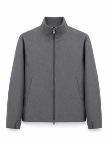 Veste softshell pour homme à col montant, fermeture éclair intégrale, légère, respirante, en polyester, vêtements de travail, vêtements d'extérieur, logo personnalisé - Product Image 2