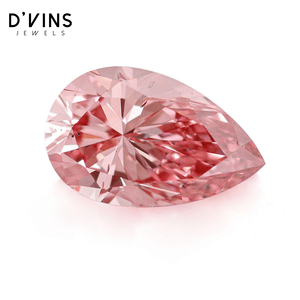 Diamants fantaisie légers cultivés en laboratoire D'vins, qualité VVS-SI, taille poire, 1-4 carats, en stock depuis Surat pour la fabrication de bijoux - Product Image 1