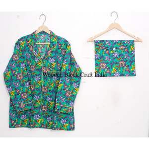 ชุดนอนผ้าฝ้ายแท้พิมพ์ลายดอกไม้สำหรับผู้หญิง ดีไซน์หรูหรา ระบายอากาศได้ดี เหมาะสำหรับเพื่อนเจ้าสาว ใส่เล่นน้ำ ใส่เที่ยวพักผ่อน และใส่พักผ่อนในช่วงฤดูร้อน - Product Image 3