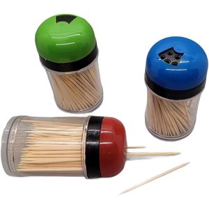 Set di 3 Coperchi Dispenser con 300 Stuzzicadenti in Legno Naturale e Contenitori per un'Idonea Igiene Orale - Product Image 2