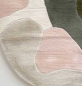 Alfombra de Lana/Algodón Hecha a Mano Personalizada, Moderna, para Uso Doméstico, con Diseño Floral de Pelo Alto, Lavable, con Forma y Logotipo Adorables, de Proveedor de la India - Product Image 2