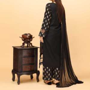 Costume 3 pièces embelli pour femme PS4929 Pantalon élégant avec des caractéristiques décoratives uniques - Product Image 1