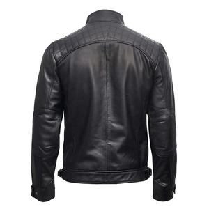Custom Hot Sale High Quality Plus Size Men Jackets Classic Windproof Fur Lining Men's Motorbike Punk Leather Winter Coats - Product Image 3