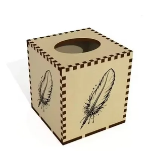 AZ ENTERPRISES Meena – Distributeur de mouchoirs en MDF imprimé, design classique, fait main, durable, écologique, décoratif en bois - Product Image 2