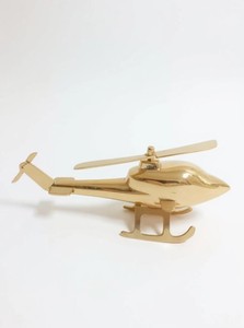 Modelo de Helicóptero Metálico Dorado Vintage, Adorno Decorativo de Escritorio, Avión Decorativo, Manualidad Creativa, Escultura en Miniatura para Oficina - Product Image 1