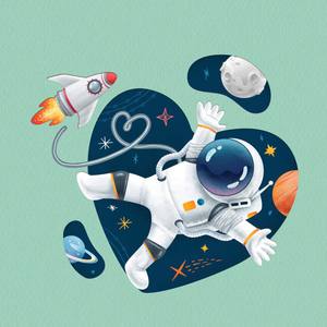 Carte de vœux 3D pop-up « Spaceship Love », faite à la main, pour la Saint-Valentin, carte pop-up 3D, carte 3D, artisanat en papier, carte de vœux pop-up - Product Image 3