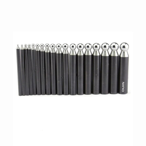 Premium Dapping Punch Set 18 Pcs Dapping Punches Block Set Hole Punch Set Dapping Die Block Jewelry <b>Doming</b> Equipment's Disc - Product Image 1