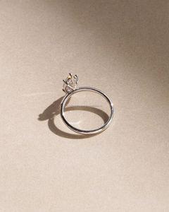 IGI Lab Grown Cut Diamond Vintage 14K Amarillo Boda/Anillo de compromiso Unisex Prong Setting Fine White Gold Anniversary - Product Image 2