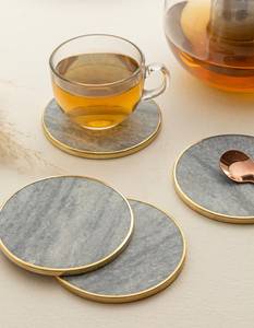 Juego de Posavasos Modernos Cuadrados de Mármol y Madera, Alfombrillas y Protectores Antideslizantes de 10 mm de Grosor, Decoración de Mesa, Productos de Cocina a Bajo Precio - Product Image 4