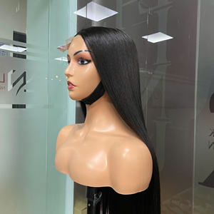 วิกผมคนดิบสีดำธรรมชาติทำจากกระดูกผมแท้สีดำดูหรูหรา - Product Image 6