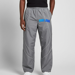 Reflective Seam Nylon Track <b>Pants</b> Lightweight Windbreaker Trousers Elastic Waist Streetwear Sportswear Custom Men's <b>Pants</b> - Product Image 6