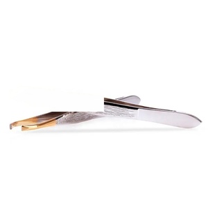 Curved Stainless Steel Anti-Static Slanted Tip Eyebrow Tweezers Modern Design Durable Precision <b>Hair</b> <b>Removal</b> <b>Tool</b> - Product Image 2