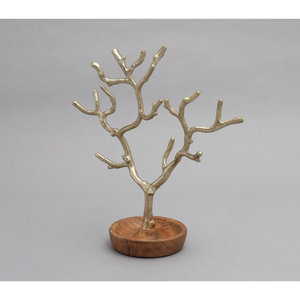 Luxury Gold <b>Tree</b> of Life Sculpture with Wooden Base Metal <b>Tree</b> Organizer Elegant for Home Office <b>Decorative</b> Hot Seller - Product Image 1