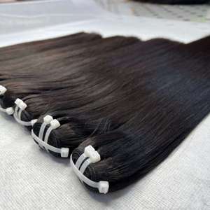 Extensions de cheveux humains vierges vietnamiens doublement étirés, lisses comme des baguettes, avec cuticules alignées, de haute qualité, lots de cheveux humains brésiliens - Product Image 4