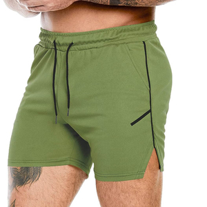 Pantalones Cortos de Playa para Hombre, Color Verde Oliva, de Secado Rápido, Tejidos, con Bolsillos, Cintura con Cordón, Color Sólido, Deportivos, con Flores, 100% Poliéster - Product Image 5