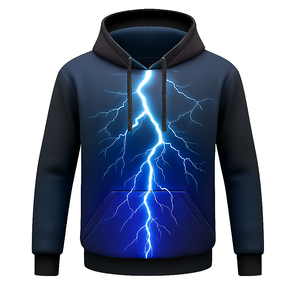 Sudadera con Capucha Extra Grande de Poliéster Transpirable, con Bolsillo Canguro y Paneles en Contraste, Cómoda para el Invierno - Product Image 3