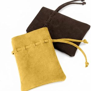 Sac à cordon en cuir véritable de qualité supérieure pour le rangement des dés, avec 8 compartiments intérieurs pour dés, doublure en velours doux - Product Image 1