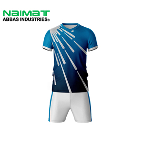 ชุดเสื้อฟุตบอลซับลิเมชั่นสำหรับผู้ชาย ยี่ห้อ Naimat Abbas Industries คอวี แขนสั้น ระบายเหงื่อได้ดี ชุดกีฬา - Product Image 1
