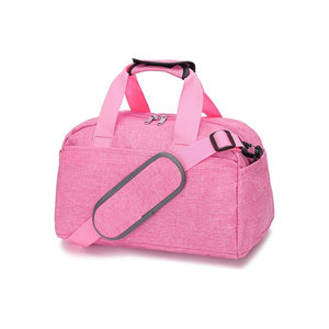 Sac de sport unisexe en tissu de coton gris et noir, grande capacité respirante, avec sangle réglable et fermeture éclair - Product Image 5