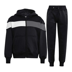 Women Black Cotton Jogger <b>Pants</b> With Drawstring Waist And Side Pockets Casual Autumn Wear Solid Color Full Length Regular Fit - Product Image 1