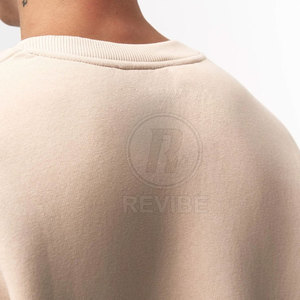 Sweat-shirt surdimensionné pour homme avec logo personnalisé, prix de gros, haute qualité, uni, hiver, 100% coton, polaire respirant - Product Image 5