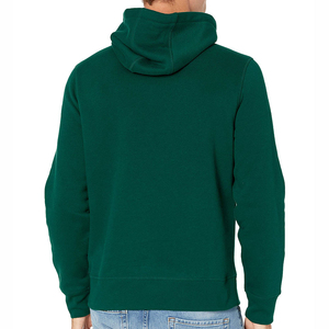 Sweat à capuche pour homme en coton vert uni, coupe décontractée, longueur standard, avec poches, modèle automne 2026 - Product Image 2