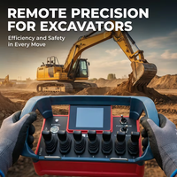 Contrôleur de joystick numérique multicanal haute performance pour camion pompe à béton, télécommande radio sans fil tout-terrain en plastique