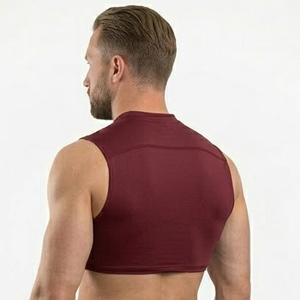 Customized Men Sportswear Crop Top Sports Training High Support Crop Top Men Street Style Crop Tank Men Gym Fitness Crop Vest - Product Image 4