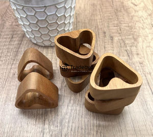 Anneau de serviette en bois classique de qualité supérieure, durable, écologique, décoratif, fait à la main, pour la table à manger, l'hôtel, les accessoires de mariage par Tradebyd - Product Image 2