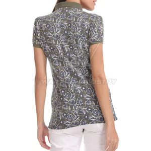 Algodón Tejido Transpirable para Camisas de Mujer, Casual, para Exteriores, con Estampado Personalizado, Venta al Por Mayor, Manga Corta, Secado Rápido, Ecológico - Product Image 5