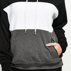 Wholesale Custom Women Autumn Plus Size Embroidered 100% Cotton Raglan Hoodie Color <b>Block</b> Hoodies - Product Image 3