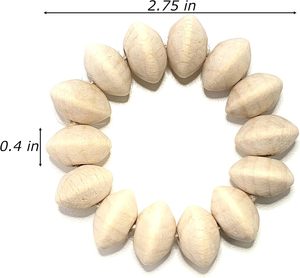 Napkin Rings <b>Set</b> of 6 Wooden <b>Beads</b> Napkin Rings Rustic Wooden Napkin Ring Holder for Table Decoration Wood <b>Beads</b> & Jute Twine - Product Image 5