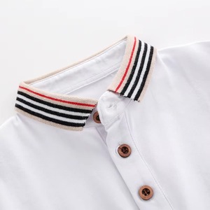 เสื้อโปโลเด็กผู้ชายแฟชั่นลำลอง ถักจากผ้าฝ้าย 100% แขนสั้น ระบายอากาศได้ดี ทนทาน ใส่ได้ทุกวัน ลายเรียบ - Product Image 2